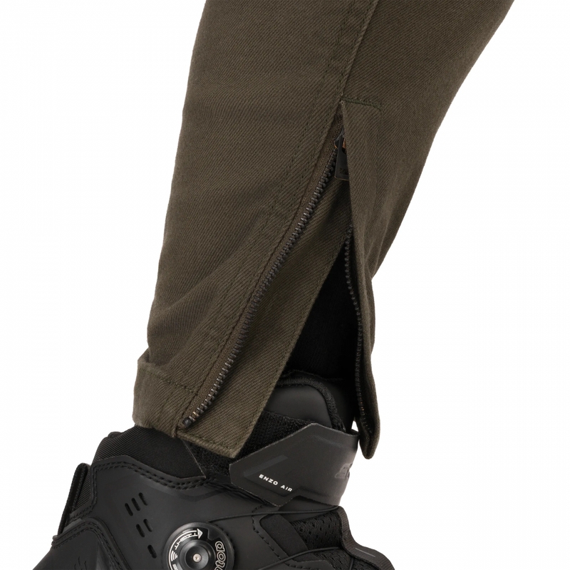 Shima Recon Damen-Motorradjeans in Cropped-Länge, grün