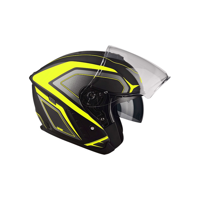 Offener Motorradhelm Lazer Tango Hexa schwarz-fluo gelb Ausverkauf
