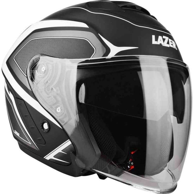 Offener Motorradhelm Lazer Tango Hexa schwarz und weiß