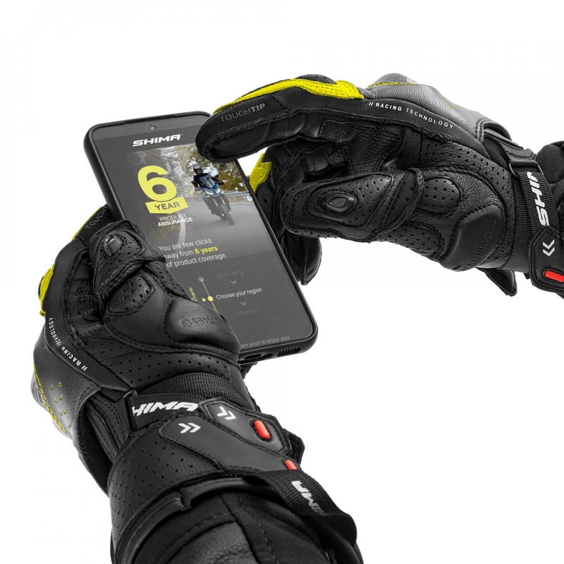Shima RS-3 Motorradhandschuhe, fluoreszierend gelb