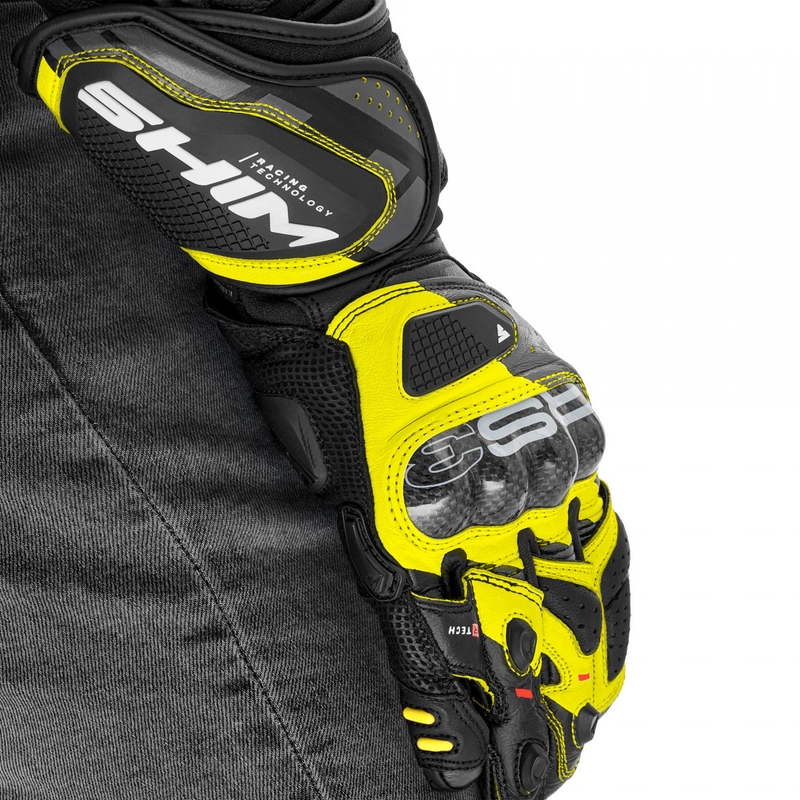 Shima RS-3 Motorradhandschuhe, fluoreszierend gelb