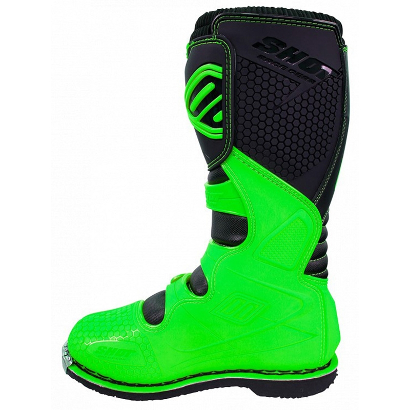 Shot X10 schwarz-fluo grün Motorradstiefel