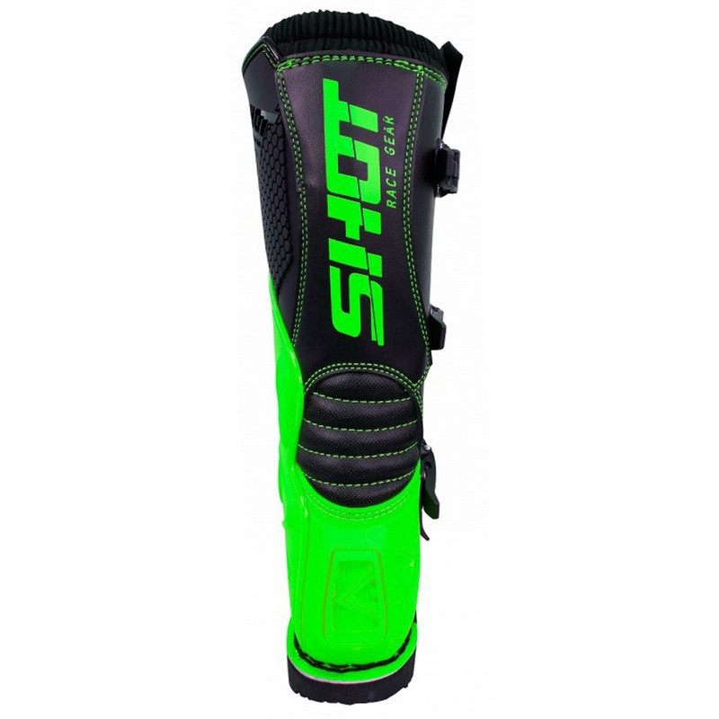 Shot X10 schwarz-fluo grün Motorradstiefel