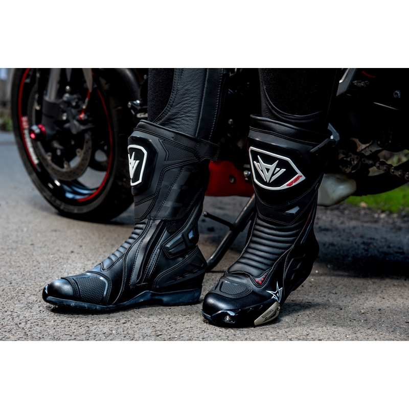Motorradstiefel RSA GP-01 schwarz Ausverkauf