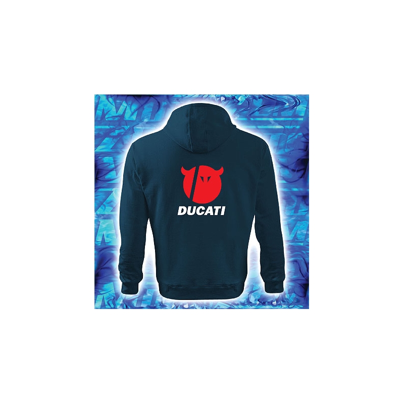 Hoodie mit Ducati Motiv navy mit Kapuze Ausverkauf