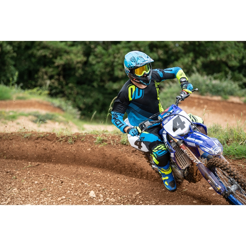 Motocross Trikot Shot DEVO Ultimate blau-fluo gelb Ausverkauf