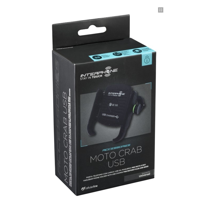 Universal Interphone Motocrab-Halterung mit USB-Anschluss