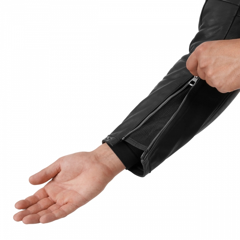 Motorradlederjacke Shima Hunter 3.0 schwarz