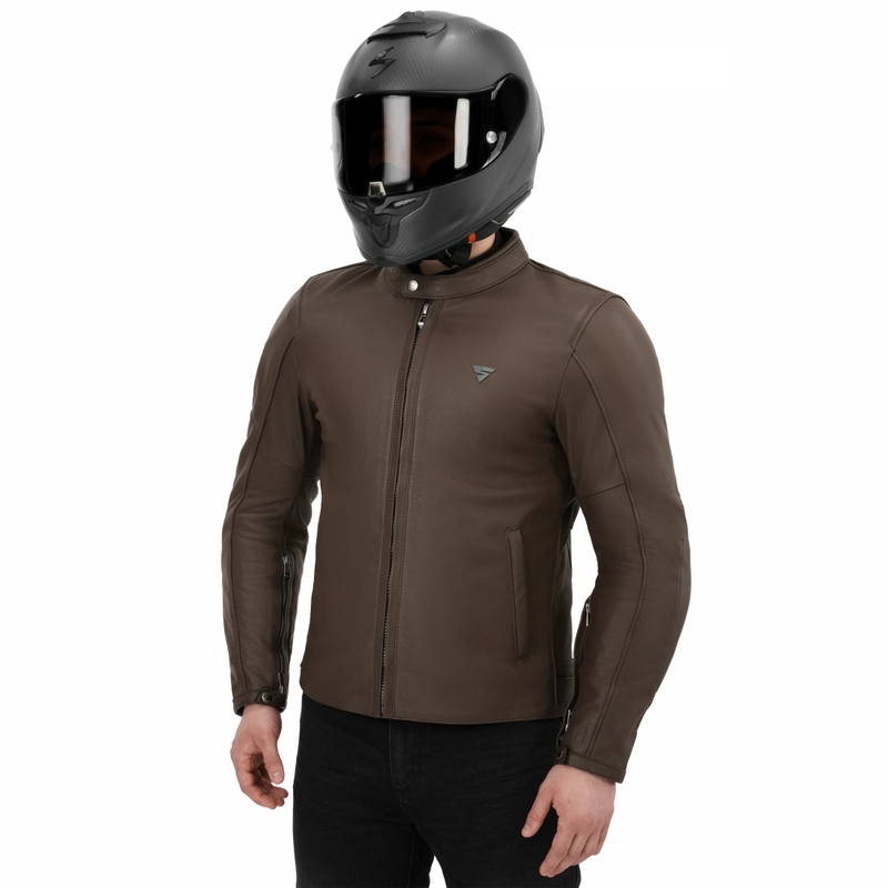 Shima Hunter 3.0 Leder-Motorradjacke braun