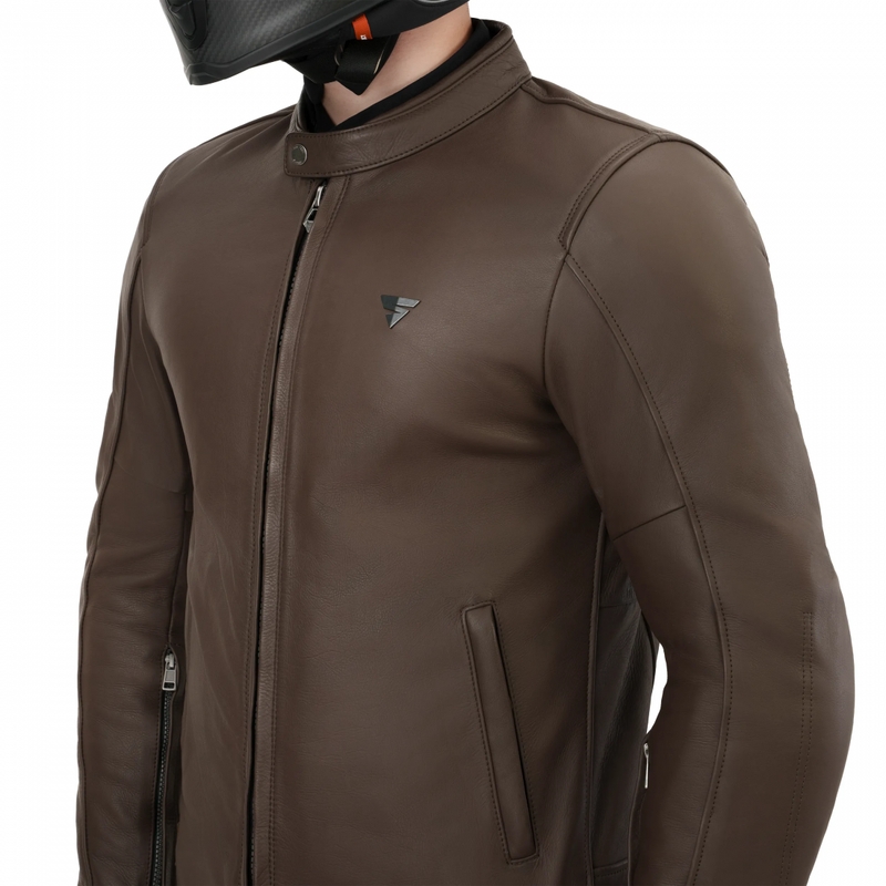 Shima Hunter 3.0 Leder-Motorradjacke braun