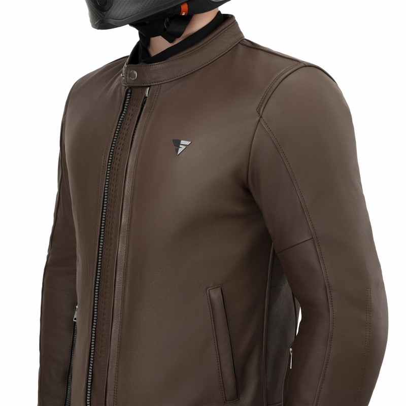 Shima Hunter 3.0 Leder-Motorradjacke braun