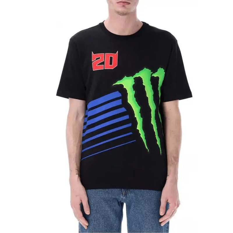 Fabio Quartararo Monster Energy Logo T-Shirt schwarz