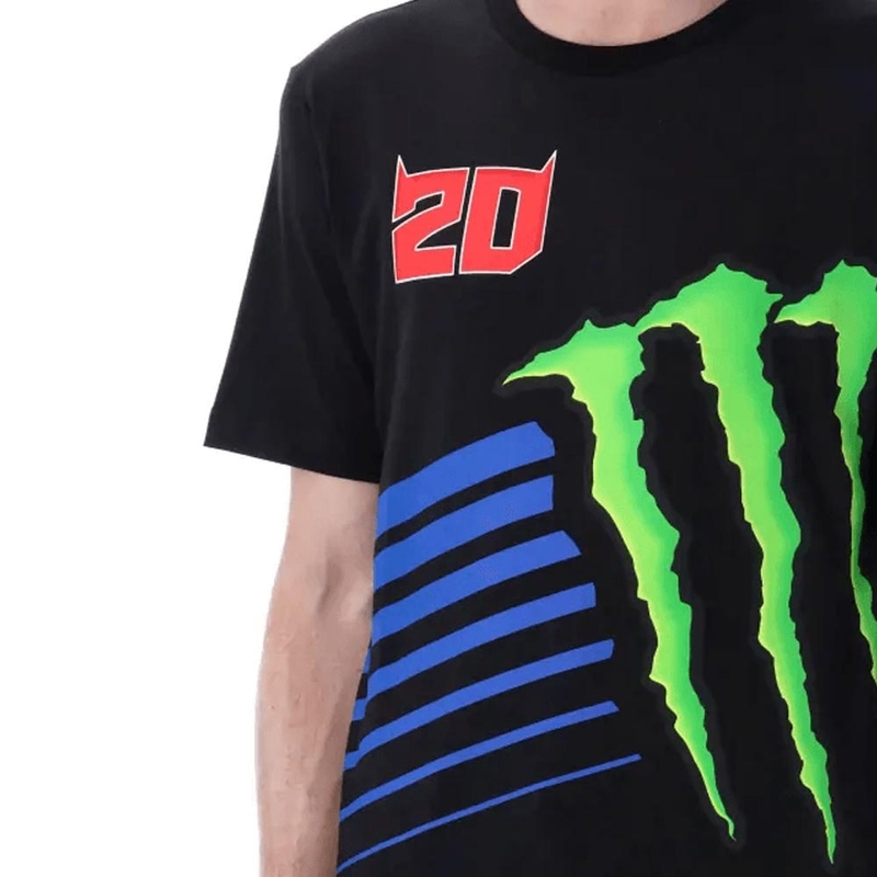 Fabio Quartararo Monster Energy Logo T-Shirt schwarz