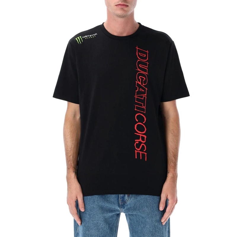 Ducati Corse Monster Energy T-Shirt mit Logo, schwarz