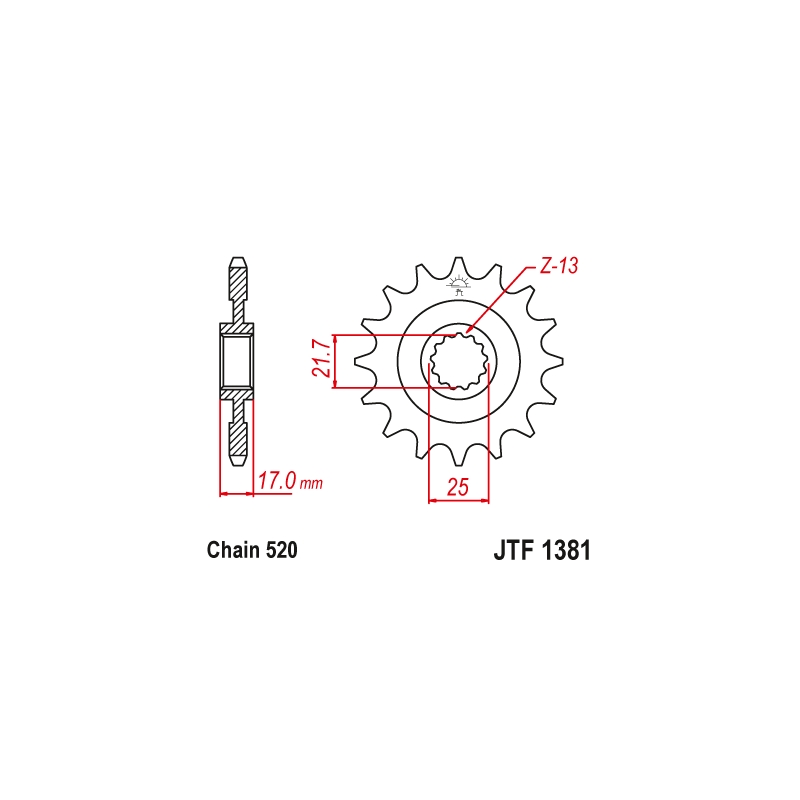 Ritzel JT 15T, 520