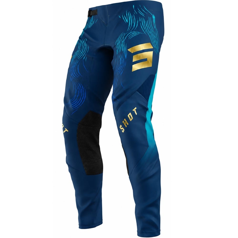 Shot Aerolite Volt Motocross-Hose blau