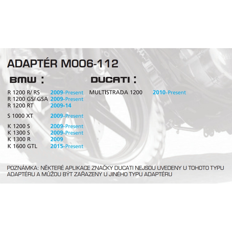 Adapter für Oxford Tankrucksäcke - BMW, Ducati