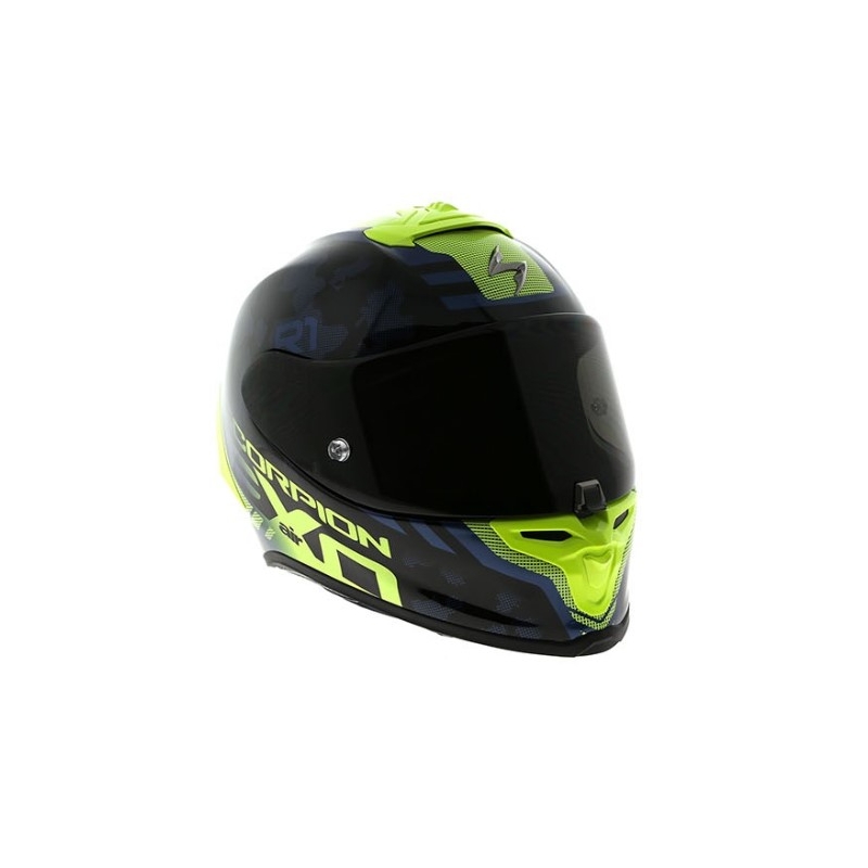 Integralhelm Scorpion EXO-R1 Air Ogi schwarz-fluo gelb Ausverkauf