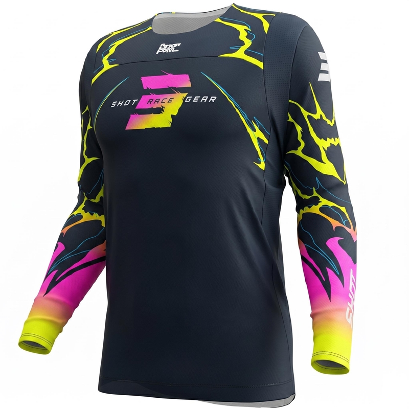 Shot Contact Rac Motocross-Trikot blau