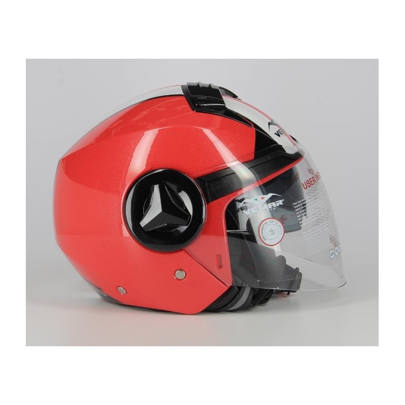 Offener Helm Vemar Breeze Street schwarz-weiß-rot