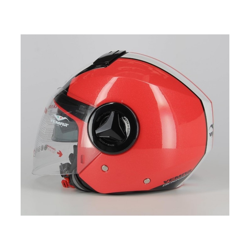 Offener Helm Vemar Breeze Street schwarz-weiß-rot