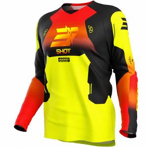 Shot Draw Rocket Kinder-Motocross-Trikot, fluoreszierend gelb