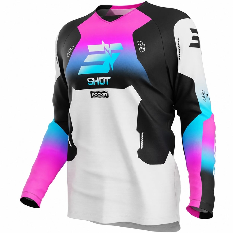 Shot Draw Rocket Kinder-Motocross-Trikot Pink