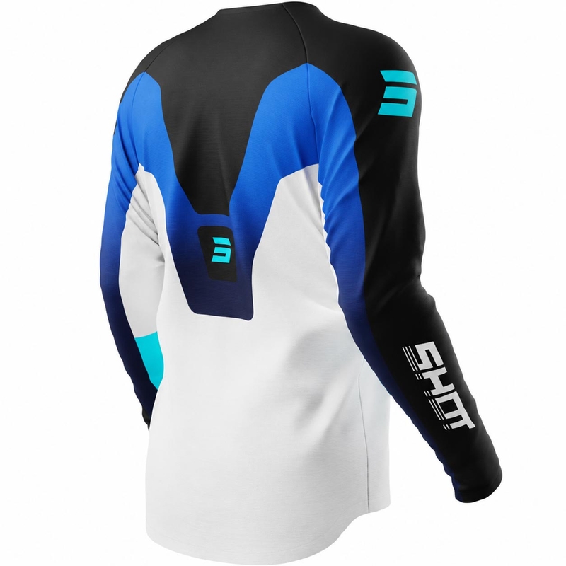 Shot Draw Struck Kinder Motocross-Trikot Blau