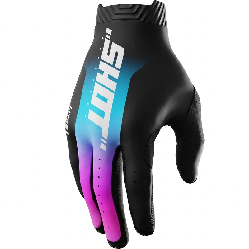 Shot Lite Skin Motocross-Handschuhe blau-rosa