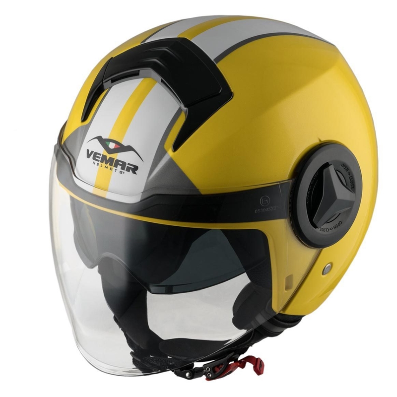 Offener Helm Vemar Breeze Street gelb-weiß-grau-schwarz