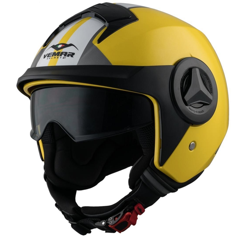 Offener Helm Vemar Breeze Street gelb-weiß-grau-schwarz