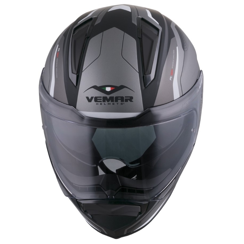 Integralhelm Vemar Zephir Lunar schwarz matt-weiß-silber Ausverkauf