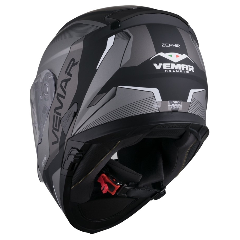 Integralhelm Vemar Zephir Lunar schwarz matt-weiß-silber Ausverkauf