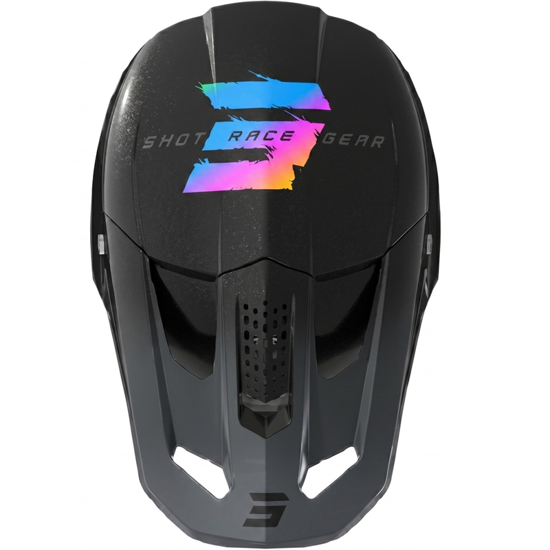 Shot Speed Race Motocross-Helm, Perlschwarz