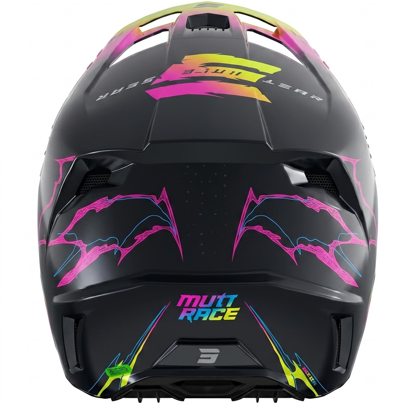 Motocross-Helm Shot Speed Race Pearl Blue