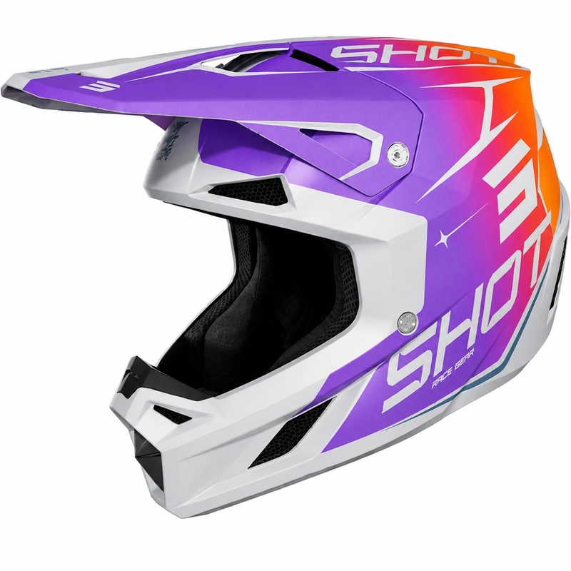 Motocross-Helm Shot Speed, Seite matt lila