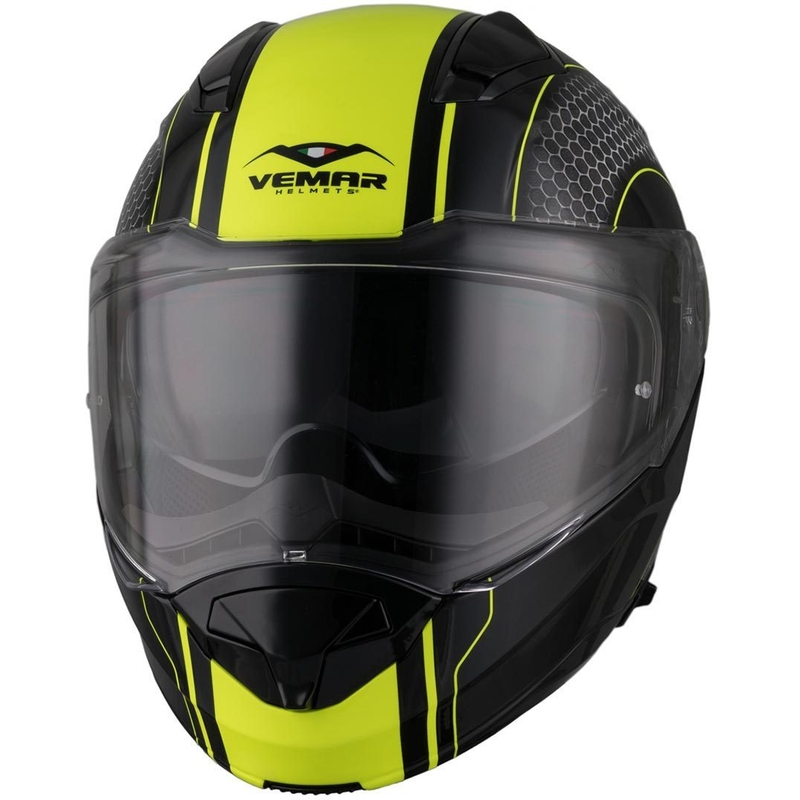 Klapphelm Vemar Sharki Hive schwarz matt-grau-fluo gelb