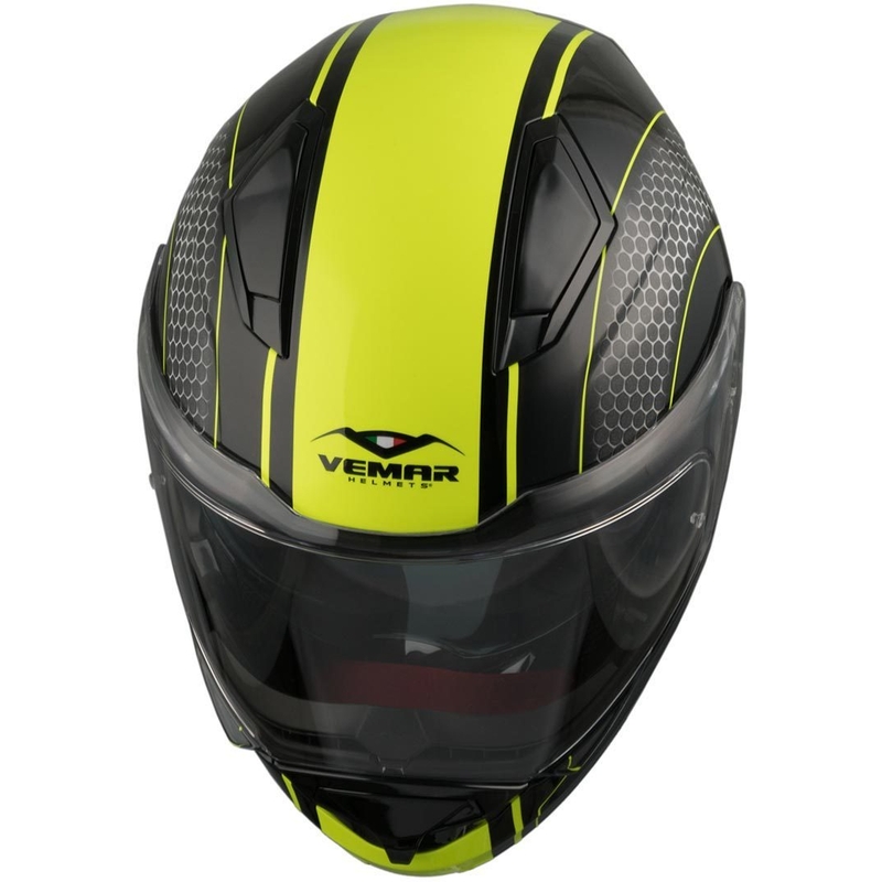 Klapphelm Vemar Sharki Hive schwarz matt-grau-fluo gelb