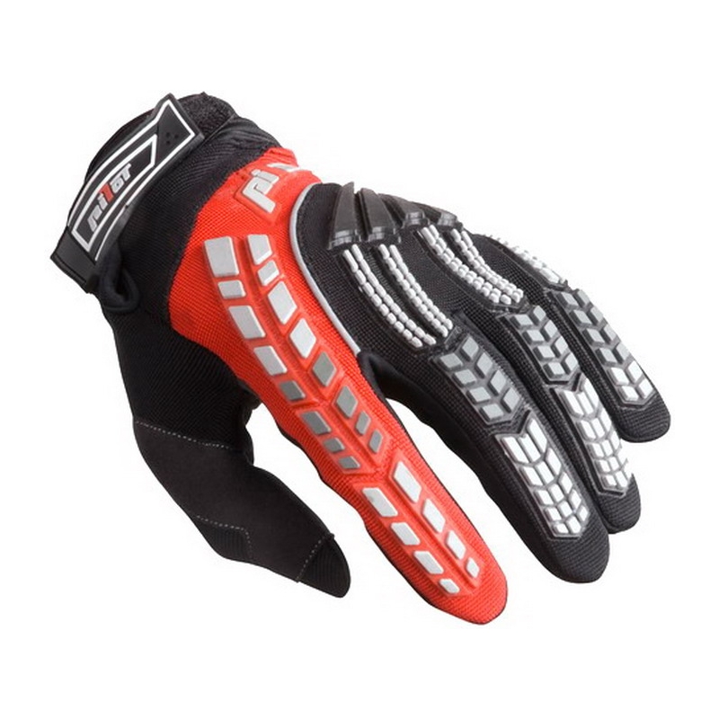 MX Motorradhandschuhe Pilot schwarz/rot