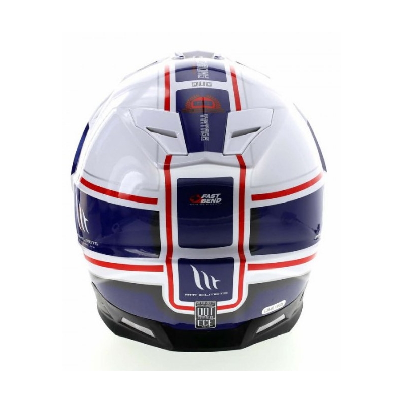 Enduro-Helm MT Synchrony Duosport SV Tourer weiß-blau-rot Ausverkauf