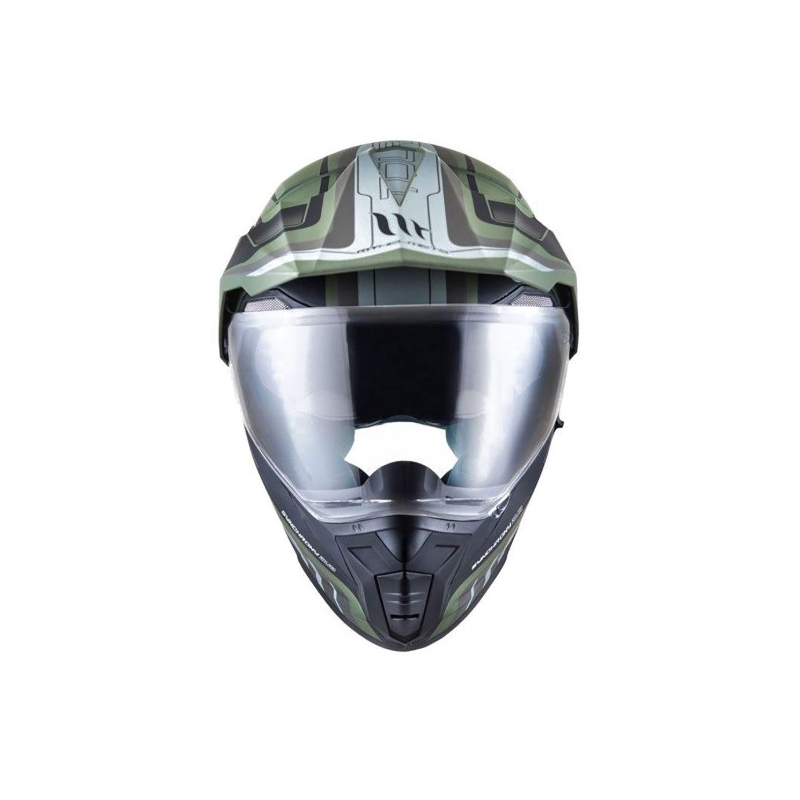 Enduro-Helm MT Synchrony Duosport SV Tourer grün-schwarz matt