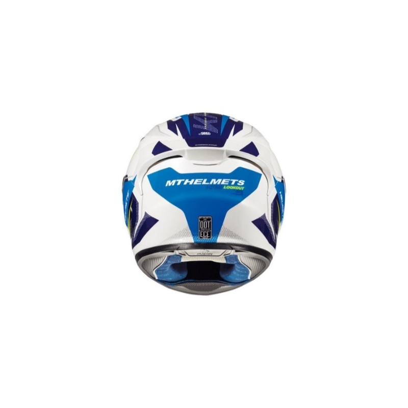 MT Kre Lookout Integral Motorradhelm weiß-blau-fluo gelb Ausverkauf