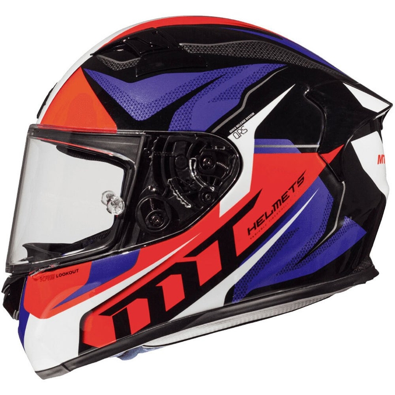 MT Kre Lookout Blau-Schwarz-Fluo Red Integral Motorradhelm Ausverkauf