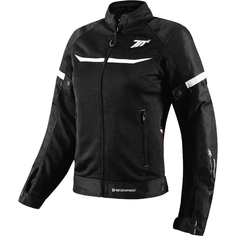 Damen-Motorradjacke SEVENTY DEGREES SD-JR30.2 Mojave schwarz-weiß