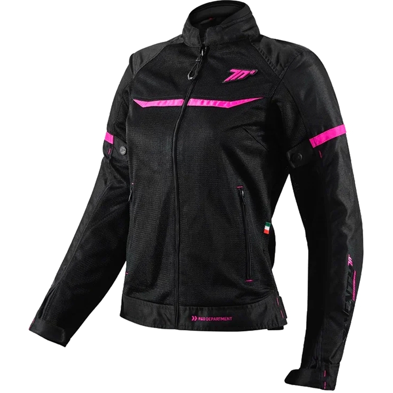 Damen-Motorradjacke SEVENTY DEGREES SD-JR30.2 Mojave schwarz-pink