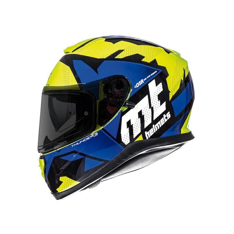 MT Thunder 3 SV Torn fluo gelb-blau integral Motorradhelm Ausverkauf