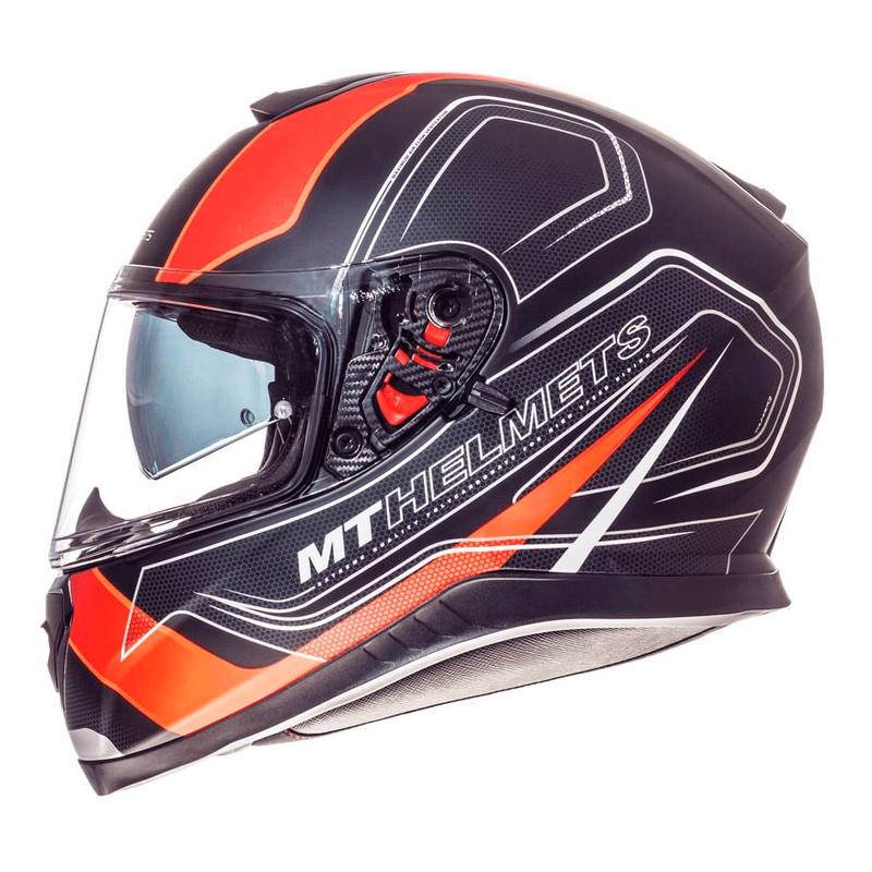 MT Thunder 3 SV Trace Integrated Motorradhelm schwarz matt-fluo orange Ausverkauf