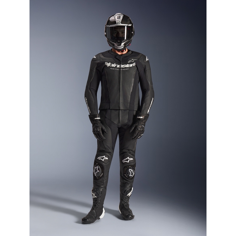Alpinestars GP Force V2 zweiteiliger Lederkombi schwarz-weiß