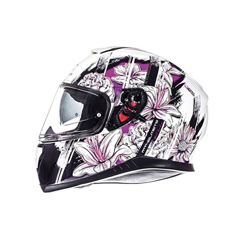 MT Thunder 3 SV Wild Garden Integral Motorradhelm weiß und lila