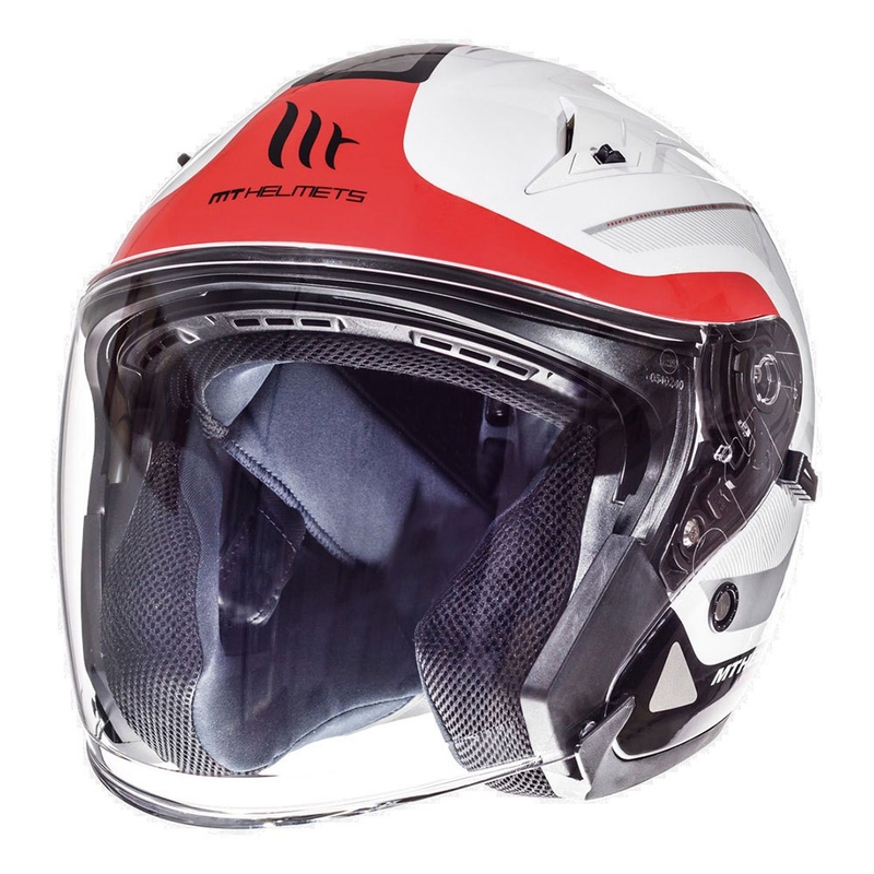 MT Avenue SV Crossroad offener Motorradhelm rot und weiß